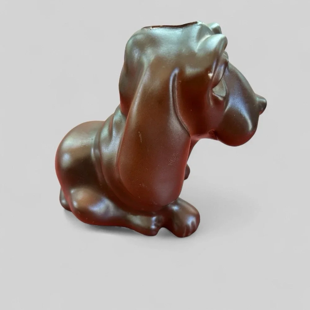 Vintage Plastic Basset Hound Sad Dog Bank Brown‎ Royalty Designs